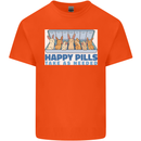 Bunny Rabbit Happy Pills Antidepressant Kids T-Shirt Childrens Orange