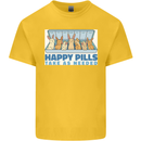 Bunny Rabbit Happy Pills Antidepressant Kids T-Shirt Childrens Yellow