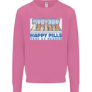 Bunny Rabbit Happy Pills Antidepressant Mens Sweatshirt Jumper Azalea