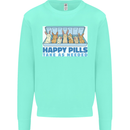 Bunny Rabbit Happy Pills Antidepressant Mens Sweatshirt Jumper Peppermint