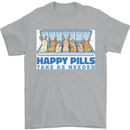 Bunny Rabbit Happy Pills Antidepressant Mens T-Shirt 100% Cotton Sports Grey