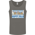 Bunny Rabbit Happy Pills Antidepressant Mens Vest Tank Top Charcoal