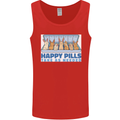 Bunny Rabbit Happy Pills Antidepressant Mens Vest Tank Top Red