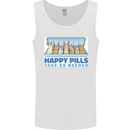 Bunny Rabbit Happy Pills Antidepressant Mens Vest Tank Top White