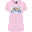 Bunny Rabbit Happy Pills Antidepressant Womens Wider Cut T-Shirt Light Pink