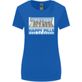 Bunny Rabbit Happy Pills Antidepressant Womens Wider Cut T-Shirt Royal Blue