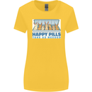 Bunny Rabbit Happy Pills Antidepressant Womens Wider Cut T-Shirt Yellow