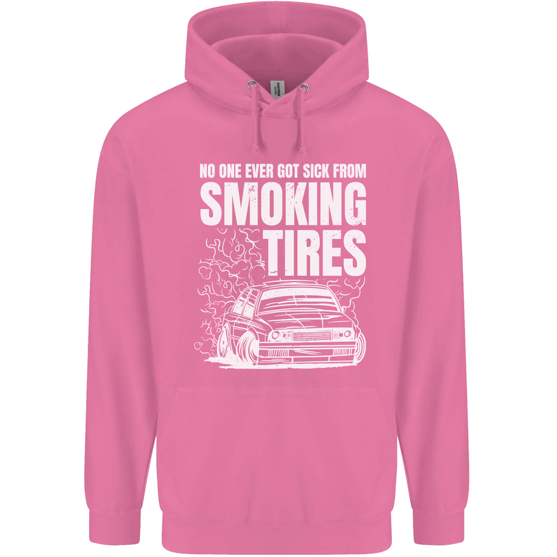 Burning Tires Car Drifting Childrens Kids Hoodie Azalea