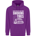 Burning Tires Car Drifting Childrens Kids Hoodie Purple