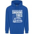 Burning Tires Car Drifting Childrens Kids Hoodie Royal Blue