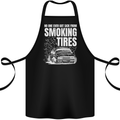 Burning Tires Car Drifting Cotton Apron 100% Organic Black