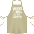 Burning Tires Car Drifting Cotton Apron 100% Organic Khaki