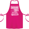 Burning Tires Car Drifting Cotton Apron 100% Organic Pink