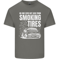 Burning Tires Car Drifting Kids T-Shirt Childrens Charcoal