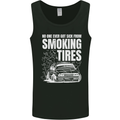 Burning Tires Car Drifting Mens Vest Tank Top Black