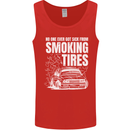 Burning Tires Car Drifting Mens Vest Tank Top Red