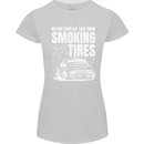 Burning Tires Car Drifting Womens Petite Cut T-Shirt Sports Grey