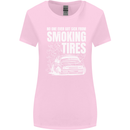 Burning Tires Car Drifting Womens Wider Cut T-Shirt Light Pink
