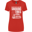 Burning Tires Car Drifting Womens Wider Cut T-Shirt Red