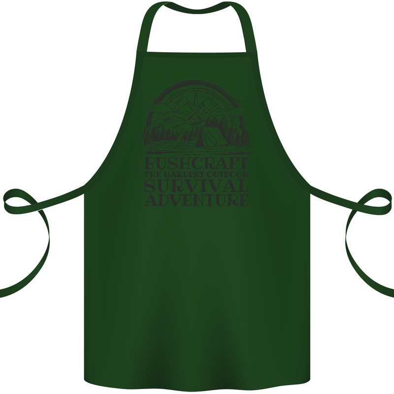 Bushcraft Outdoor Survival Adventure Cotton Apron 100% Organic Forest Green