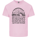 Bushcraft Outdoor Survival Adventure Kids T-Shirt Childrens Light Pink
