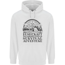 Bushcraft Outdoor Survival Adventure Mens 80% Cotton Hoodie White