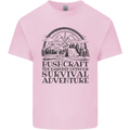 Bushcraft Outdoor Survival Adventure Mens Cotton T-Shirt Tee Top Light Pink