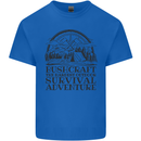 Bushcraft Outdoor Survival Adventure Mens Cotton T-Shirt Tee Top Royal Blue