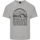Bushcraft Outdoor Survival Adventure Mens Cotton T-Shirt Tee Top Sports Grey