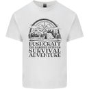 Bushcraft Outdoor Survival Adventure Mens Cotton T-Shirt Tee Top White