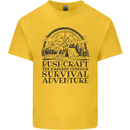 Bushcraft Outdoor Survival Adventure Mens Cotton T-Shirt Tee Top Yellow