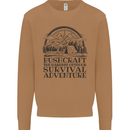 Bushcraft Outdoor Survival Adventure Mens Sweatshirt Jumper Caramel Latte