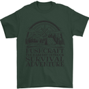 Bushcraft Outdoor Survival Adventure Mens T-Shirt Cotton Gildan Forest Green