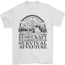 Bushcraft Outdoor Survival Adventure Mens T-Shirt Cotton Gildan White