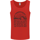 Bushcraft Outdoor Survival Adventure Mens Vest Tank Top Red
