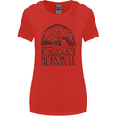 Bushcraft Outdoor Survival Adventure Womens Wider Cut T-Shirt Red