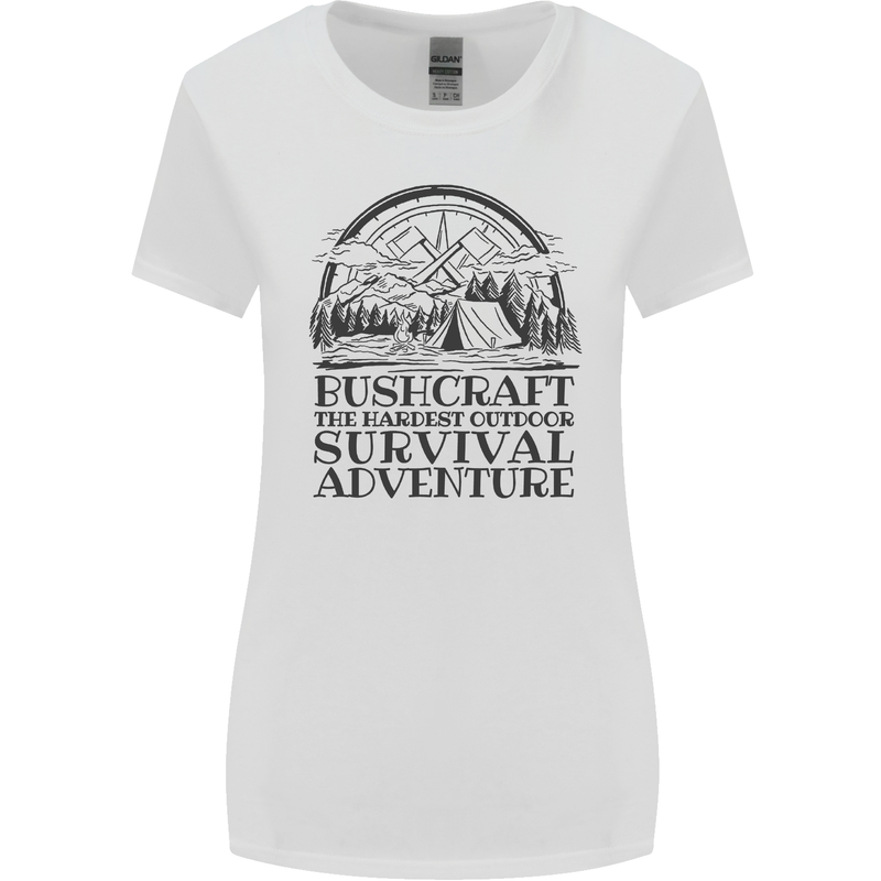 Bushcraft Outdoor Survival Adventure Womens Wider Cut T-Shirt White