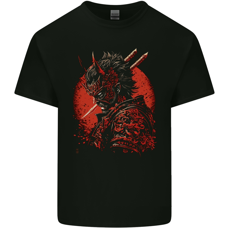 Bushido Samurai Devil Warrior Fantasy Kids T-Shirt Childrens Black