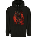 Bushido Samurai Devil Warrior Fantasy Mens 80% Cotton Hoodie Black