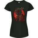Bushido Samurai Devil Warrior Fantasy Womens Petite Cut T-Shirt Black
