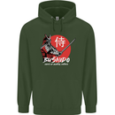 Bushido Samurai Warrior Sword Ronin MMA Childrens Kids Hoodie Forest Green