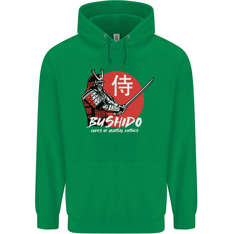 Bushido Samurai Warrior Sword Ronin MMA Childrens Kids Hoodie Irish Green