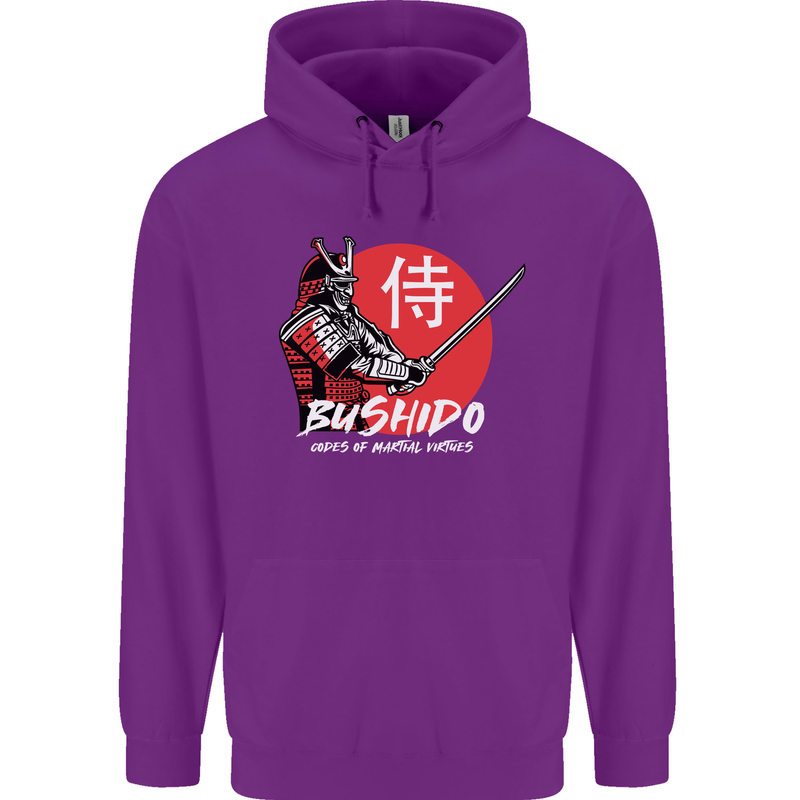 Bushido Samurai Warrior Sword Ronin MMA Childrens Kids Hoodie Purple