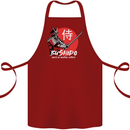 Bushido Samurai Warrior Sword Ronin MMA Cotton Apron 100% Organic Maroon