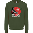 Bushido Samurai Warrior Sword Ronin MMA Kids Sweatshirt Jumper Forest Green