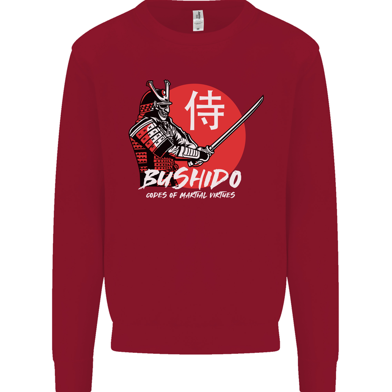Bushido Samurai Warrior Sword Ronin MMA Kids Sweatshirt Jumper Red
