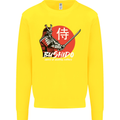 Bushido Samurai Warrior Sword Ronin MMA Kids Sweatshirt Jumper Yellow