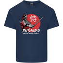 Bushido Samurai Warrior Sword Ronin MMA Kids T-Shirt Childrens Navy Blue