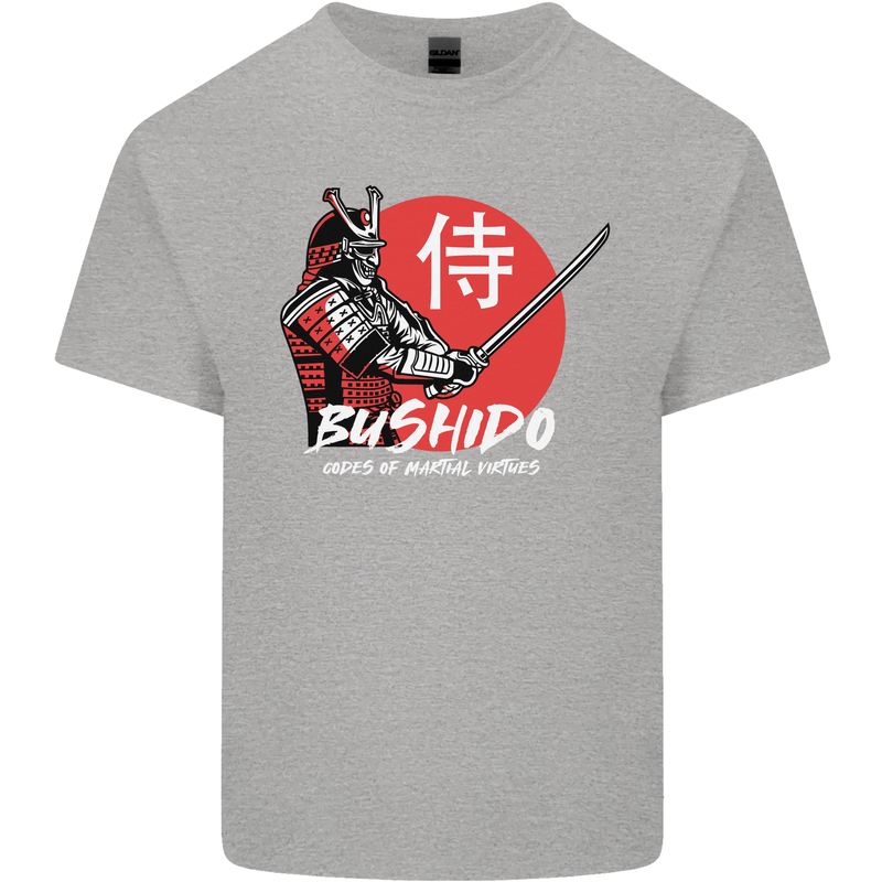 Bushido Samurai Warrior Sword Ronin MMA Kids T-Shirt Childrens Sports Grey