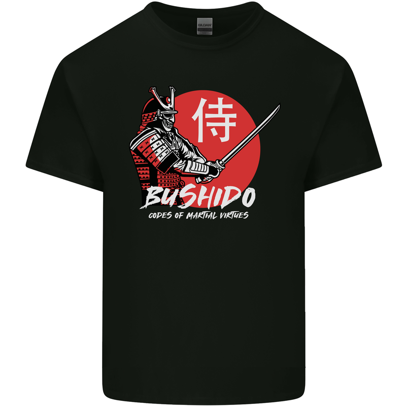 Bushido Samurai Warrior Sword Ronin MMA Mens Cotton T-Shirt Tee Top Black